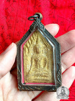 Large Phra Khunpen charm amulet - Venerable Phra Baitika Sang-Arun. #375