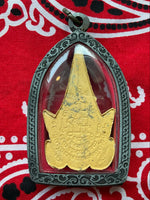 Amulette masque d'or Phra Lak Na Thong - Vénérable LP Phad. # 233