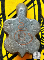 Bia Gae Protective Thai Amulet in the shape of a turtle - Wat Klang Bang Kaew. #403