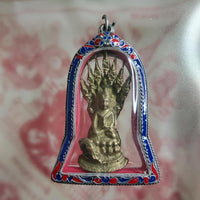 Grande amulette Thaï ancienne du Bouddha Phra Naphok - Wat Bawon Niwet # 369