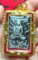 Curious old Phra Somdej amulet in aluminum. #361