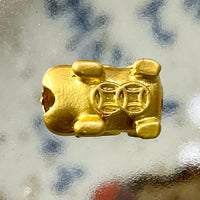 Golden Chinese Pixiu Amulet Bead – Protection and Prosperity. #416