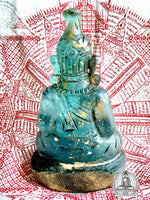 Antique Blue Alchemical Glass Lersi Hermit Statue – Thailand (1980s). #440