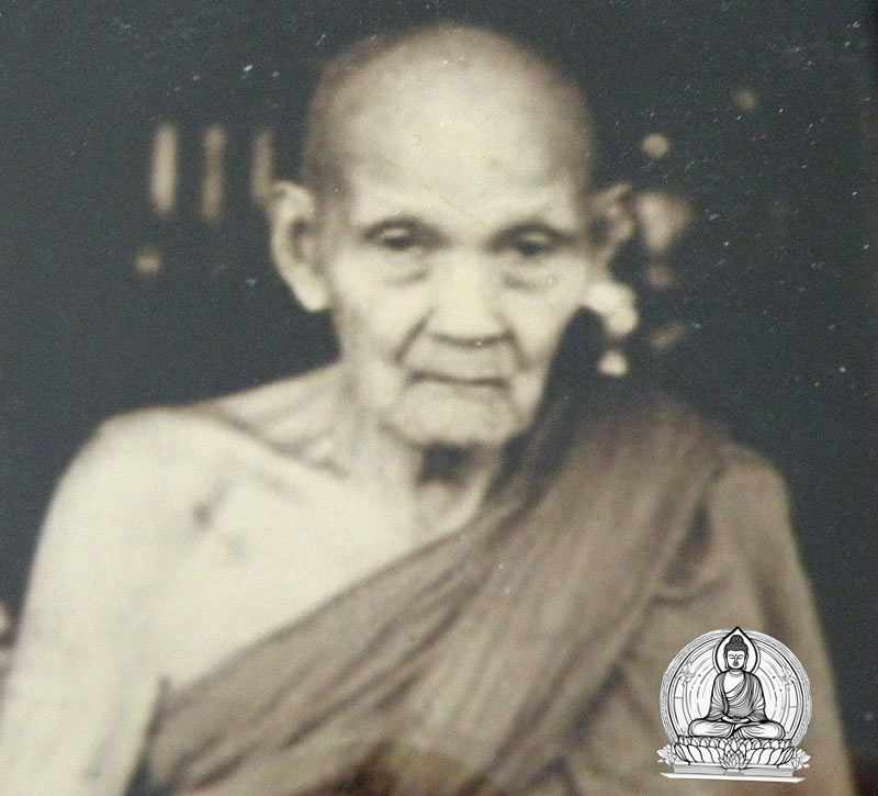 Old portrait frame of the Most Venerable Luang Phor Dooh (with medals ...