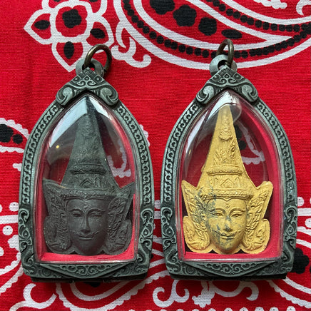 Amulette masque d'or Phra Lak Na Thong - Vénérable LP Phad.