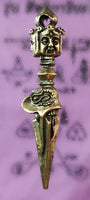 Tibetan Phurba Pendant in Brass. #182