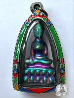 Phra Kling alchemical amulet in rainbow Lek Lai - Wat Puthai Sawan. #231