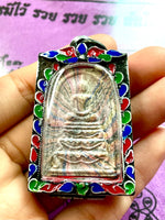 Multi-Colored Three-Tier Phra Somdej Amulet – Venerable Phrakru Phiset Thammarat. #443