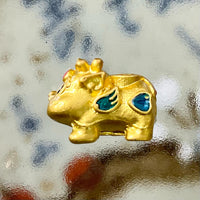 Golden Chinese Pixiu Amulet Bead – Protection and Prosperity. #416