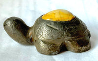 Bia Gae Protective Thai Amulet in the shape of a turtle - Wat Klang Bang Kaew. #403