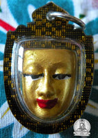 Golden Buddha face amulet - Venerable Phra Ajarn Song. #53