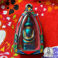 Phra Somdej alchemical amulet in rainbow Lek Lai - Wat Puthai Sawan. #227